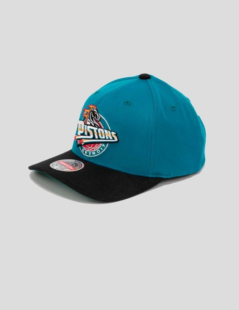 Gorra MITCHELL & NESS pistons team ground 2.0 snapback teal black